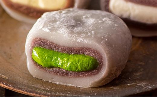 お茶屋の生クリーム大福「鞠福」濃い抹茶 10個入【配送不可：離島】◇