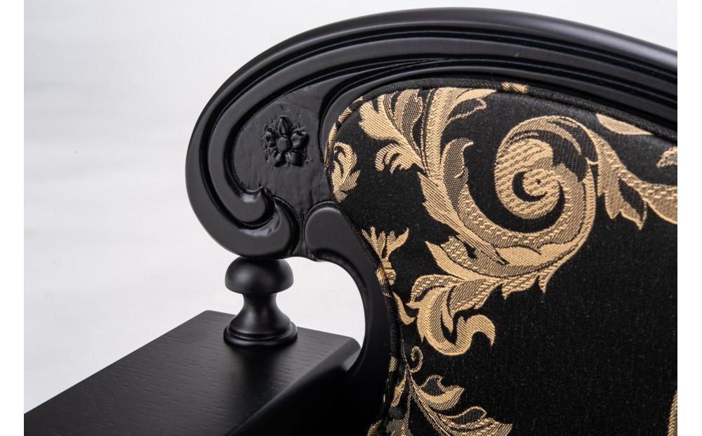 【アンティーク（本体）×ブラック（クッション）】松永工房 Petit. Continue プティ・カウチ ミニチュア家具 1／3家具 ドール家具 ドール 40～60センチ対応 インテリア アンティーク（本体）家具 木製 カウチソファ ねこ脚 プティ・ドゥ・カンティーニュ