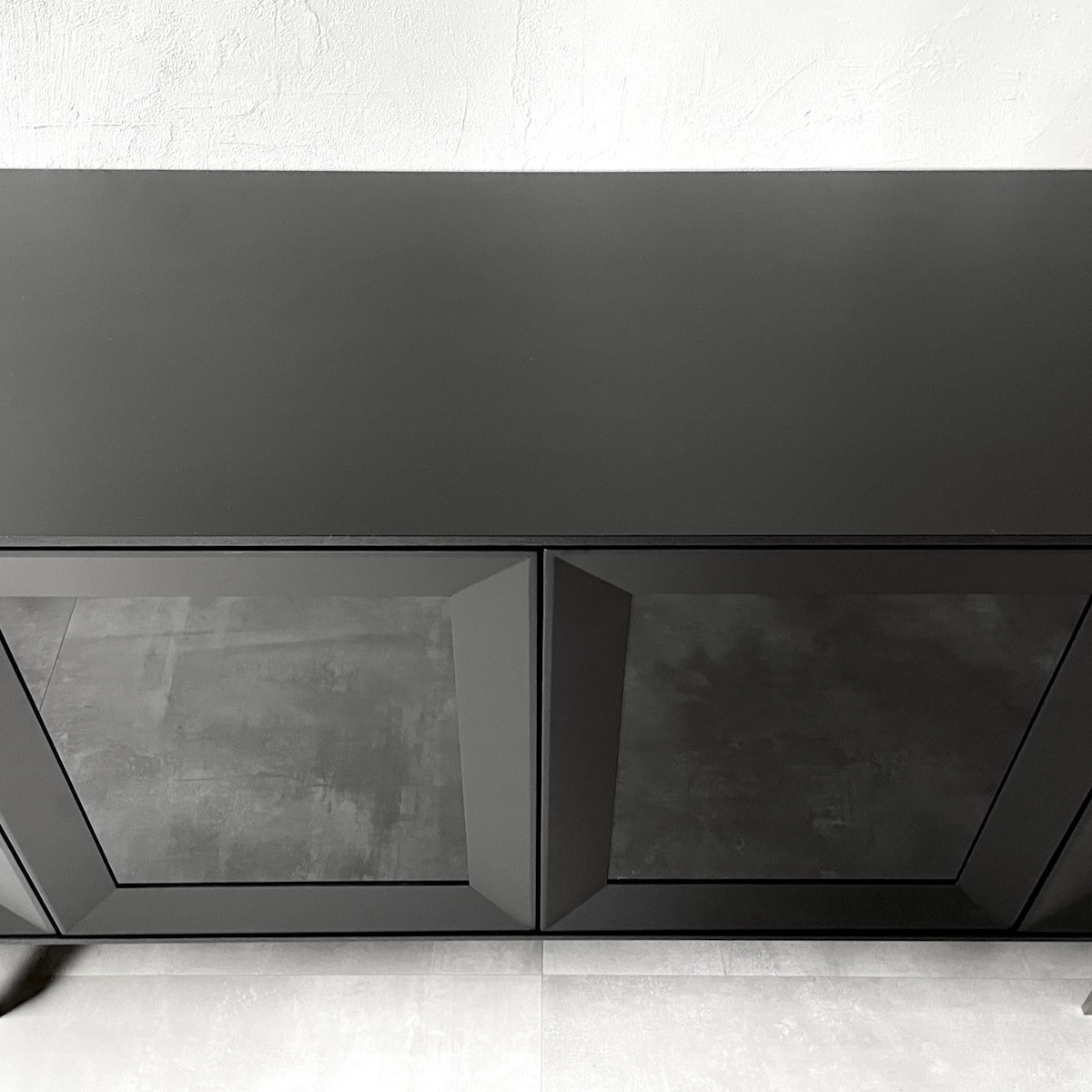 松永工房 MASTER PIECE サイドボードN180 ブラックカラー モダンテイスト シンプルデザイン 木製 ローボード キャビネット リビング収納 ラグジュアリー マスターピース【配送不可：沖縄・離島】