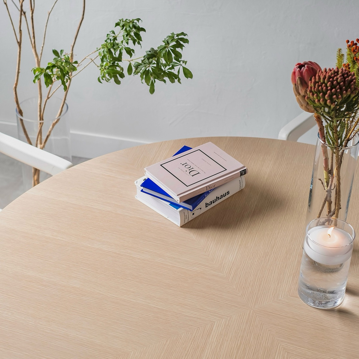 松永工房 MASTER PIECE ダイニングテーブルラウンド120 ナチュラルカラー×ホワイトカラー モダンテイスト シンプルデザイン 木製 丸テーブル リビングダイニング マスターピース【配送不可：沖縄・離島】