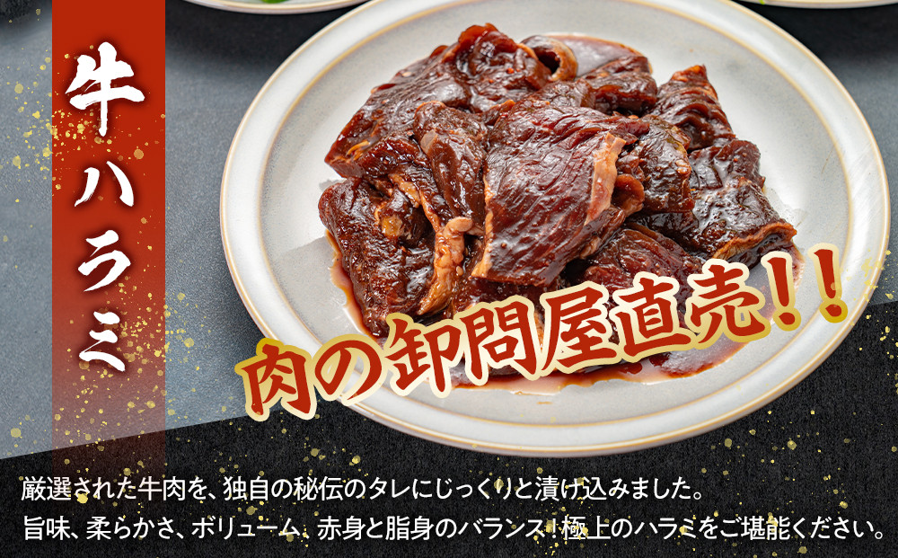 【４日以内発送】秘伝のタレ漬け牛ハラミ 大容量 1.5kg（500g×3パック）【配送不可：離島】◆小分けパック 大容量 真空冷凍 ハラミ サガリ にく やわらか 牛肉 肉 焼肉 コスパ 牛丼 小分け 手軽 ランキング ホルモン 味付き 数量限定