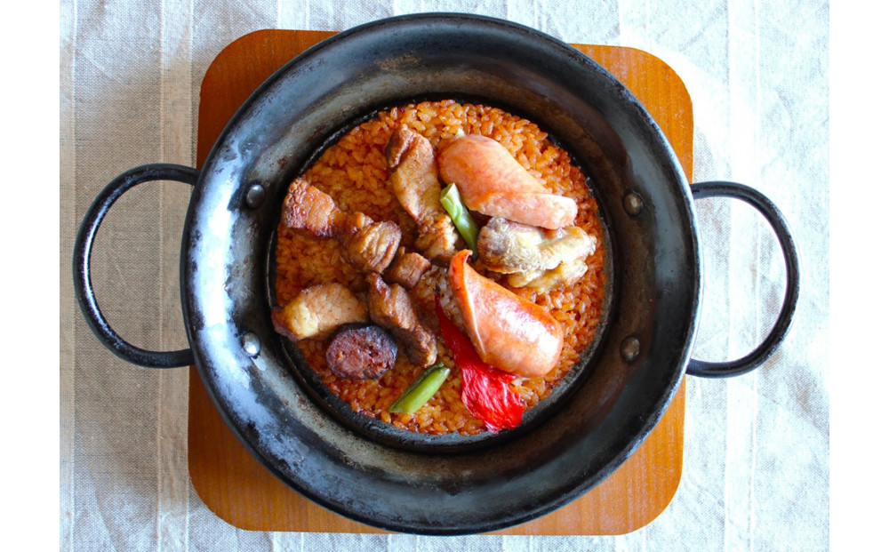 【1月20日以降順次発送】スペイン産栗豚とチョリソーのパエリア 1人前 2個セット 静岡の老舗スペインレストラン「サングリア」 冷凍 スペイン料理 パエリア タパス ワイン バル バール◇