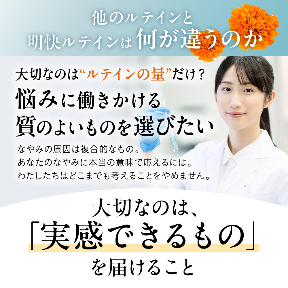 明快 ルテイン サプリメント 見ると認知をケアする機能性表示食品 ブルーベリー DHA 60粒入 3袋（3ヶ月分）