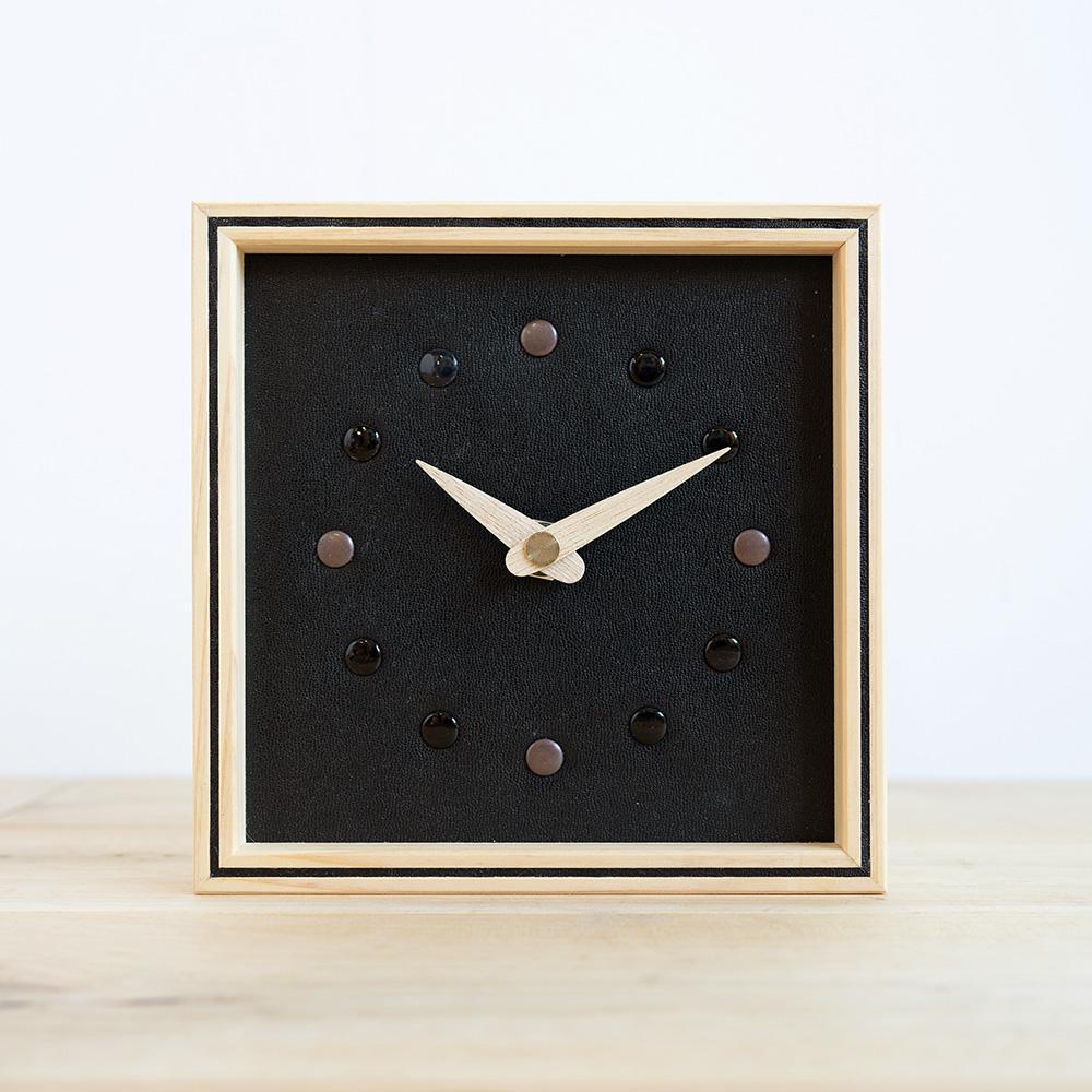 マーブルクロック（思い出つまったランドセルが家族のそばにいる暮らし）ランドセルリメイク 時計 思い出