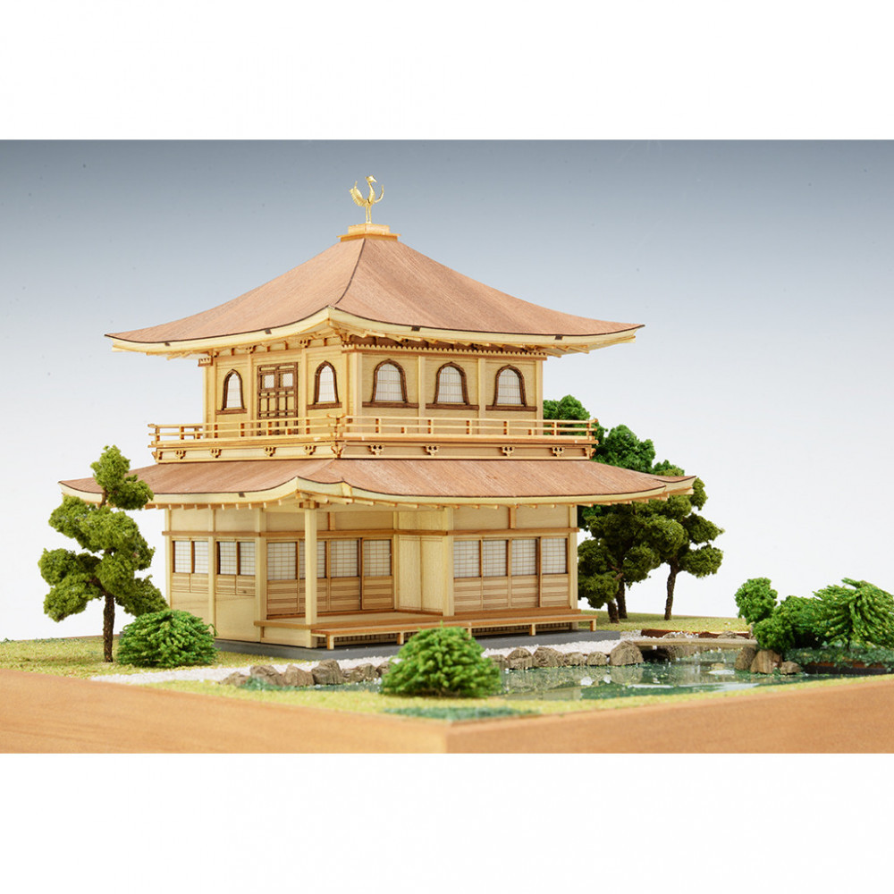 ウッディジョー　1/75　慈照寺銀閣　木製模型キット