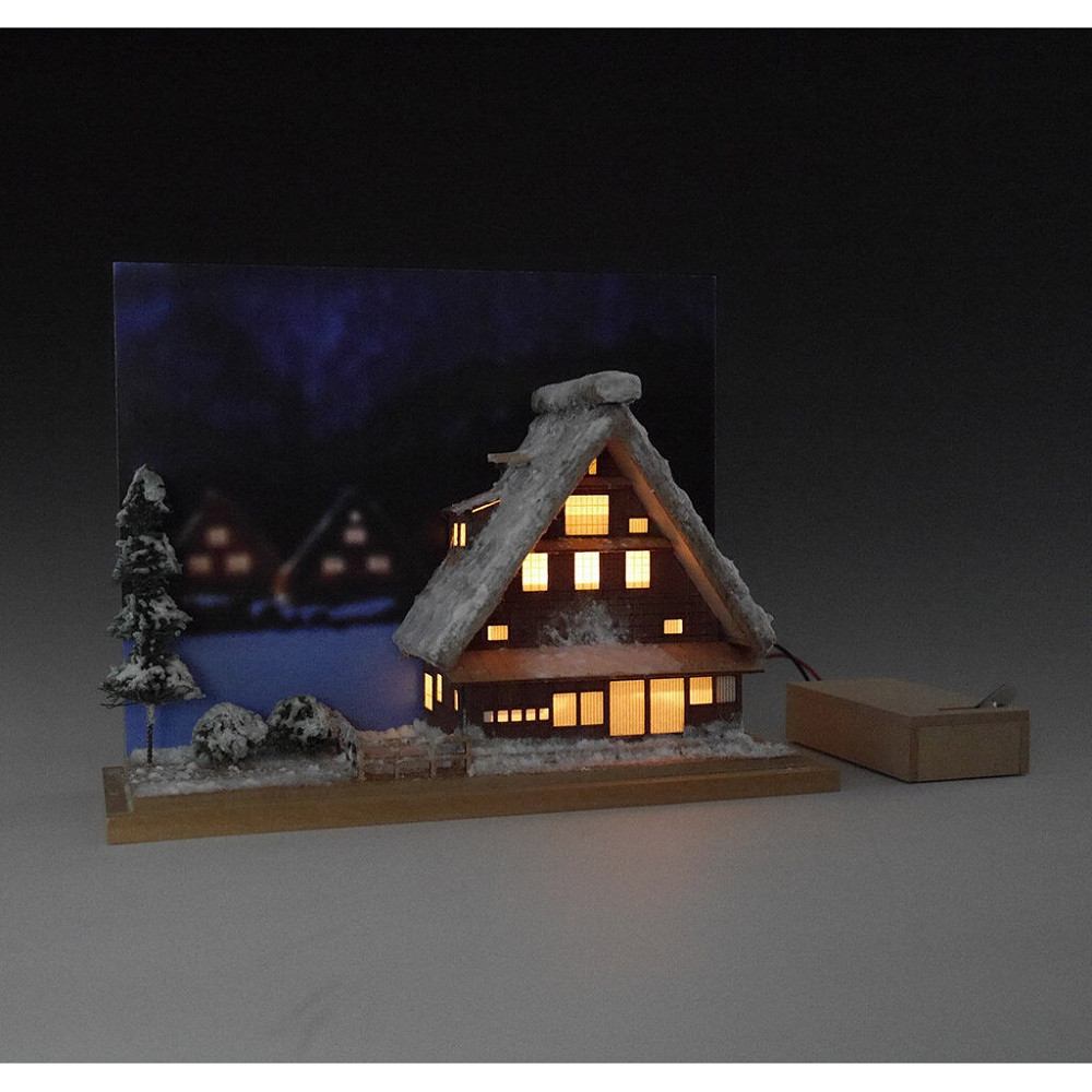 ウッディジョー　ハーフタイプ 合掌造り　木製模型キット