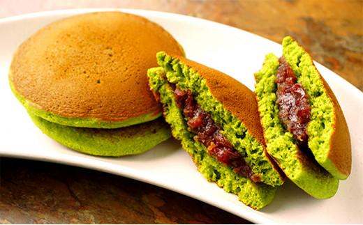 静岡抹茶どら焼き 月の都 粒餡 12個 （ギフト箱無し／自宅向け）【配送不可：離島】◇