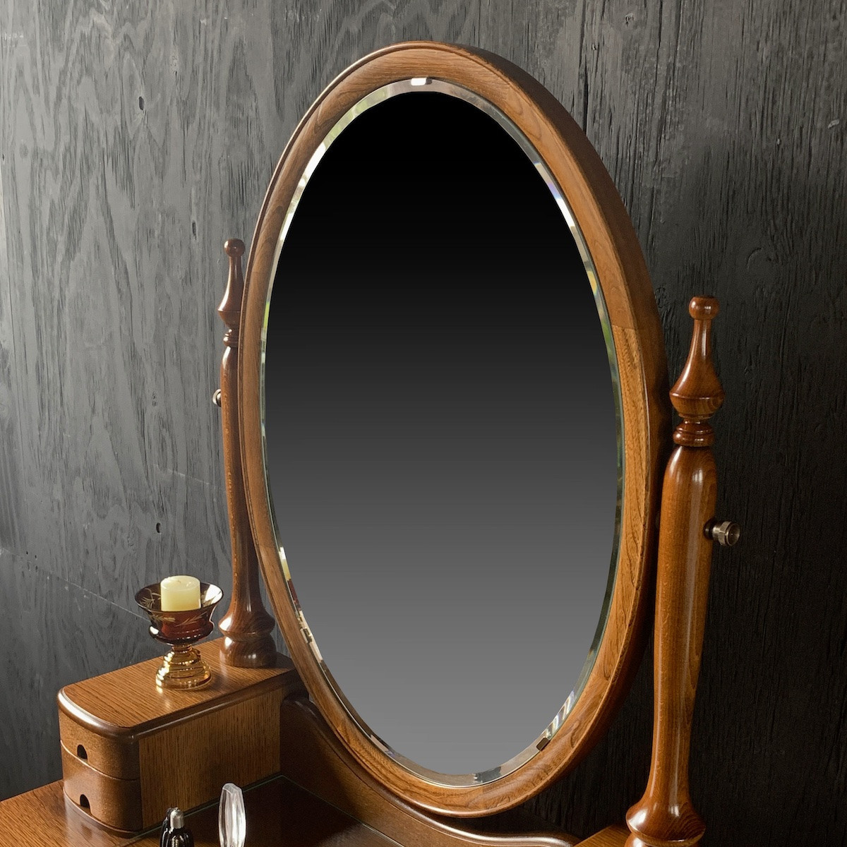 松永工房 Continue ドレッサー アルバ オフィシャル限定品 アンティークカラー クラシック エレガント インテリア アンティーク調家具 木製 鏡台 ミラー ねこ脚 ヘアメイク メイク コスメ アクセサリー 収納 カンティーニュ【配送不可：沖縄・離島】