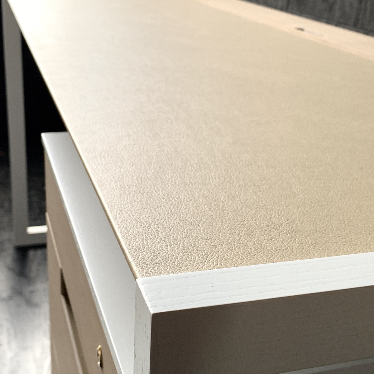 松永工房 MASTER PIECE デスク150 ＆ワゴン ナチュラルカラー×ホワイトカラー 天板合皮 モダンテイスト シンプルデザイン 木製 デスク オフィス ホームユース 書斎 パソコンデスク マスターピース【配送不可：沖縄・離島】