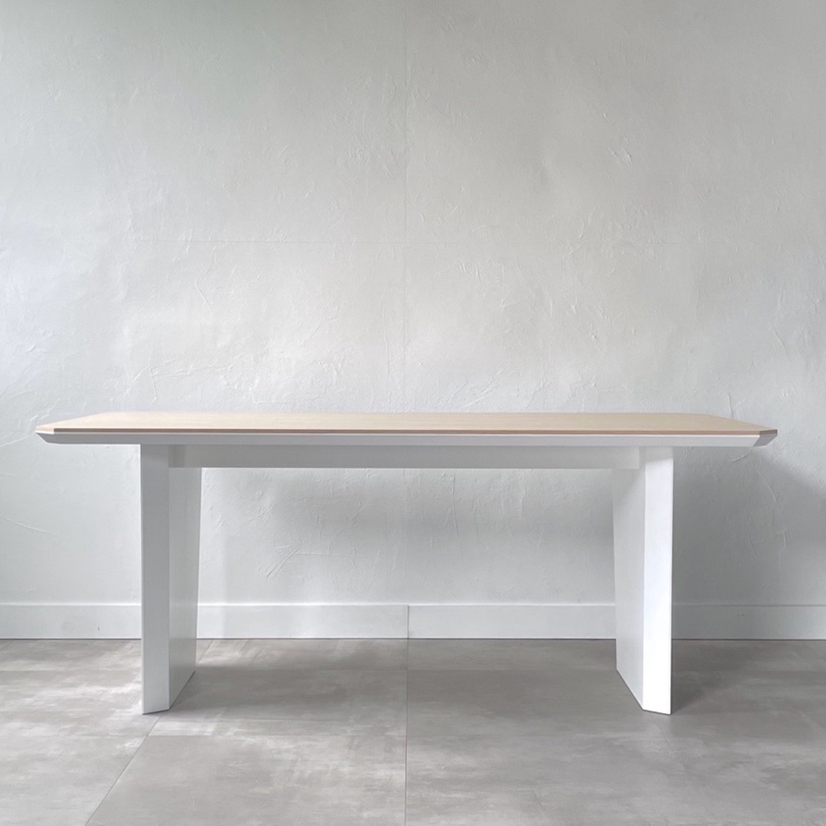 松永工房 MASTER PIECE ダイニングテーブル180 ナチュラルカラー×ホワイトカラー モダンテイスト シンプルデザイン 木製 食卓テーブル リビングダイニング マスターピース【配送不可：沖縄・離島】