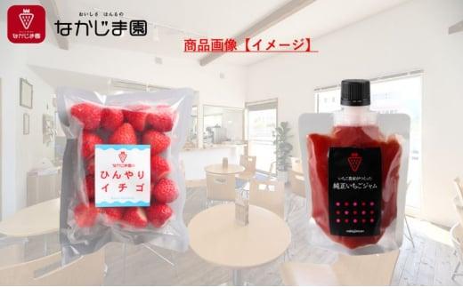 ひんやりイチゴ セット（きらぴ香 冷凍苺 250g×4袋＋苺ジャム チューブ 170g×1個）冷凍 なかじま園 自宅で かき氷 パフェ いちご 苺 国産 フルーツ くだもの◆