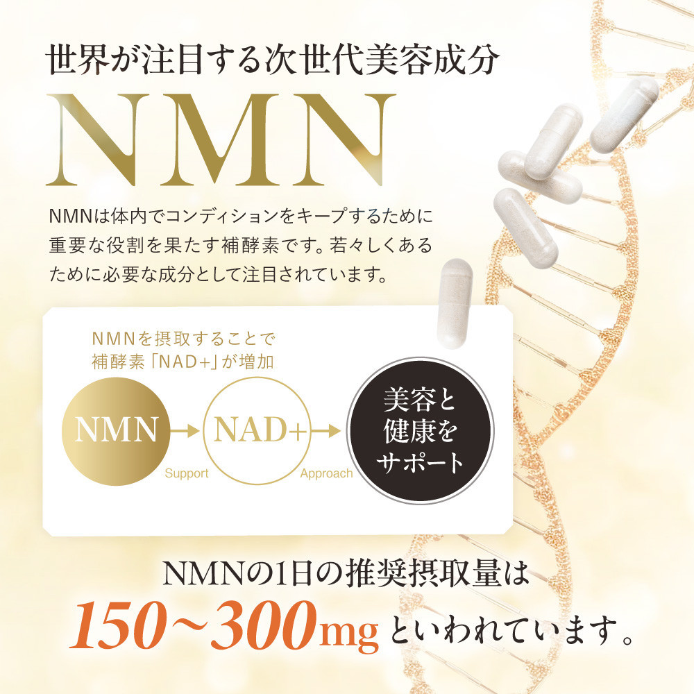 NMNサプリメント たっぷり贅沢NMN 18,000mg エクソソームプラセンタ配合 3個（3ヶ月分）