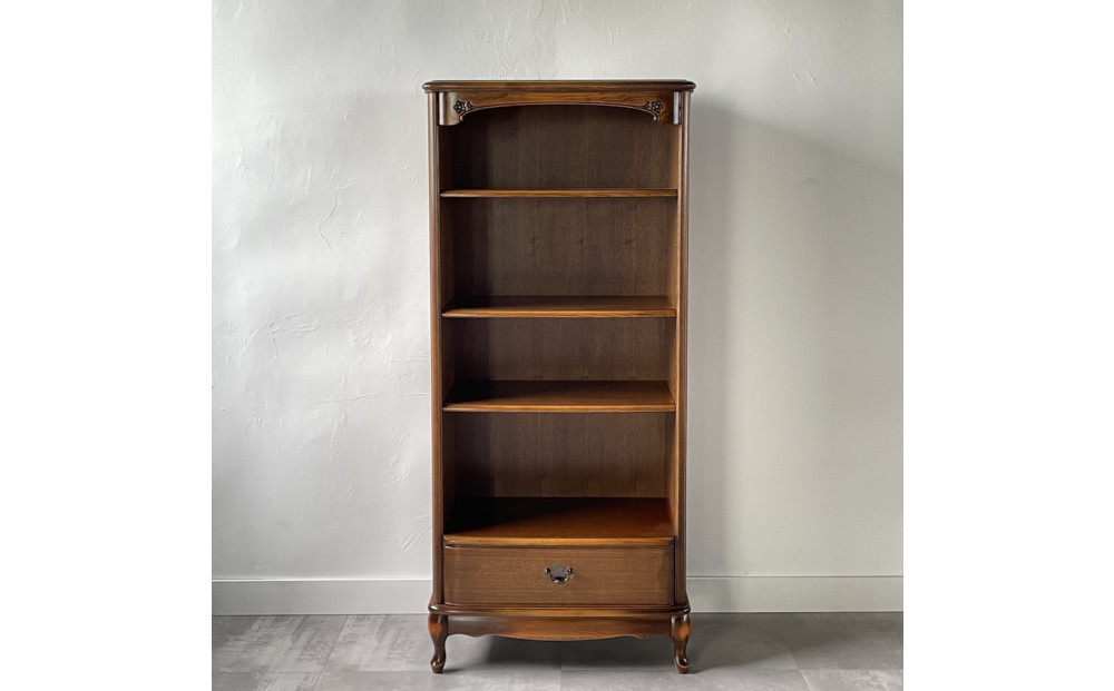 松永工房 Continue ブックケース675 アンティークカラー クラシック エレガント アンティーク調家具 木製  ねこ脚 本棚 ブックケース 収納 リビングインテリア ディスプレイ 飾り棚 カンティーニュ【配送不可：沖縄・離島】