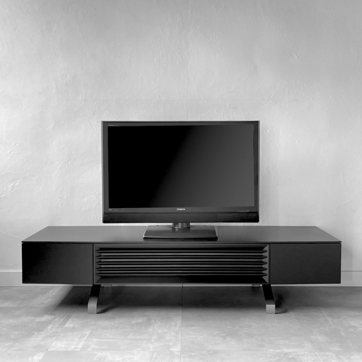 松永工房 MASTER PIECE テレビボードN180 ブラックカラー モダンテイスト シンプルデザイン 木製 テレビ台 ローボード キャビネット リビングインテリア ラグジュアリー マスターピース【配送不可：沖縄・離島】