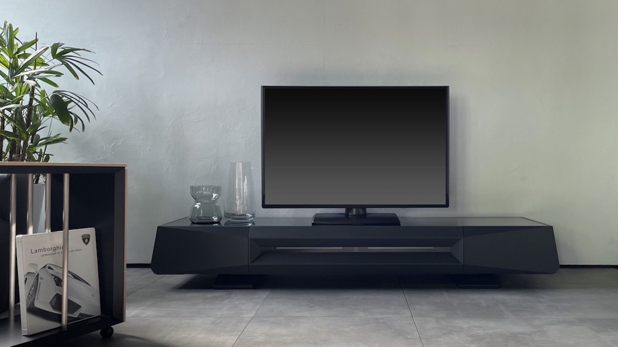 松永工房 MASTER PIECE テレビボードＧ180 チャコールグレー モダンテイスト シンプルデザイン 木製 テレビ台 ローボード キャビネット リビングインテリア ラグジュアリー マスターピース【配送不可：沖縄・離島】