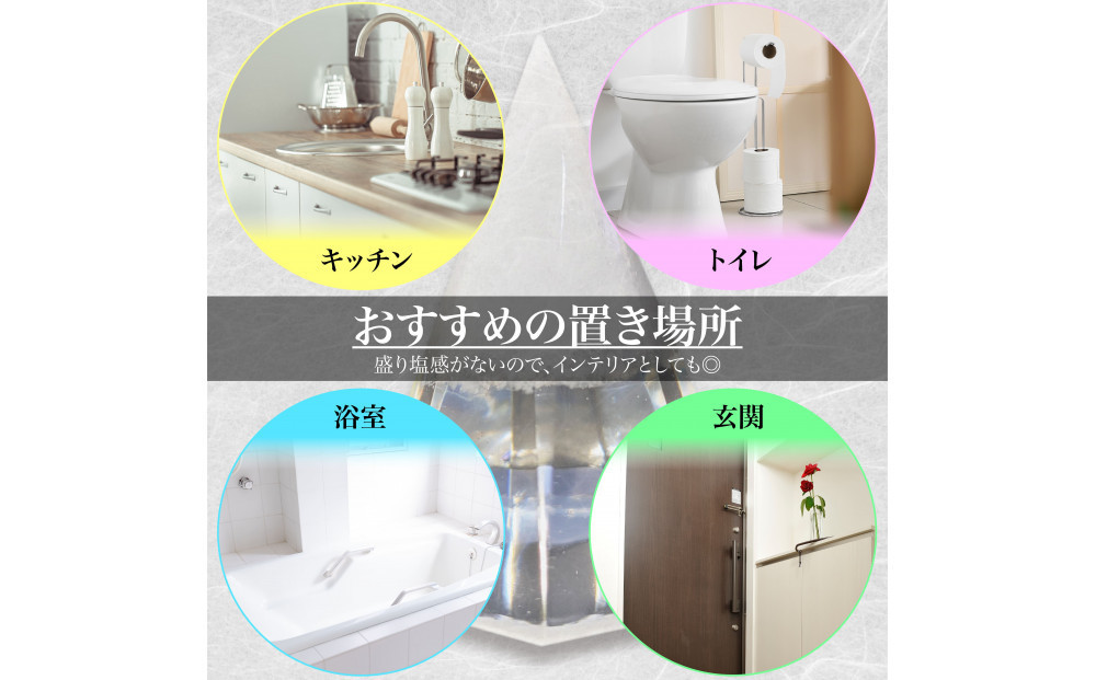 クリスタル盛り塩　＜カラー：ブルー青富士＞