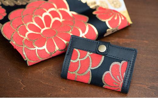 帯と本革の名刺入れ□