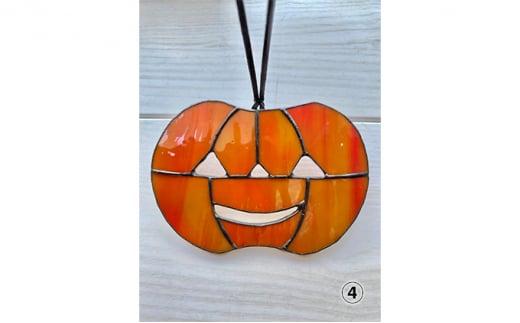 【ステンドグラス】ハロウィンオーナメント（04:パンプキン）□
