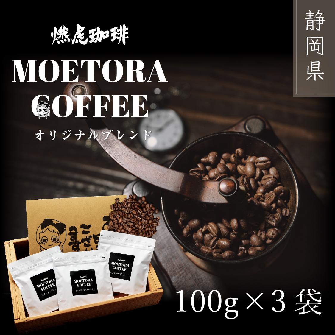 燃虎珈琲オリジナルブレンド　100g×3袋セット□