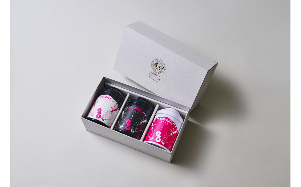 丸子紅茶２６　紅富貴・紅ふじ・ときえ３缶入りギフトセット□