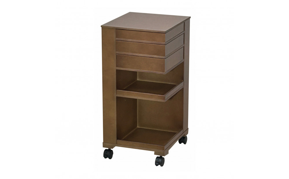 ＜静岡製作所＞インテリアワゴン　ダークブラウン【沖縄・離島不可】