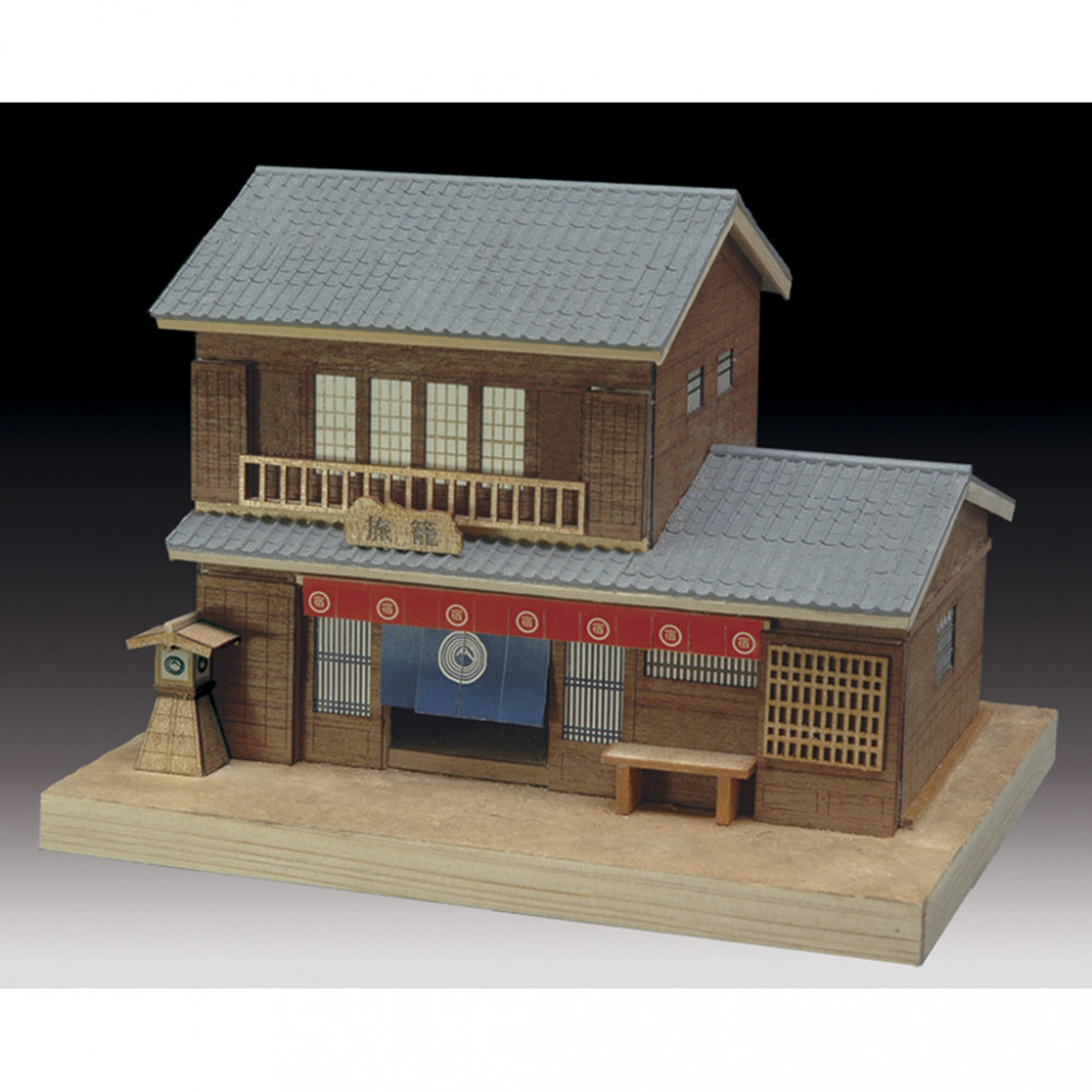ウッディジョー　ミニ建築No.４ 旅籠（はたご）木製模型キット