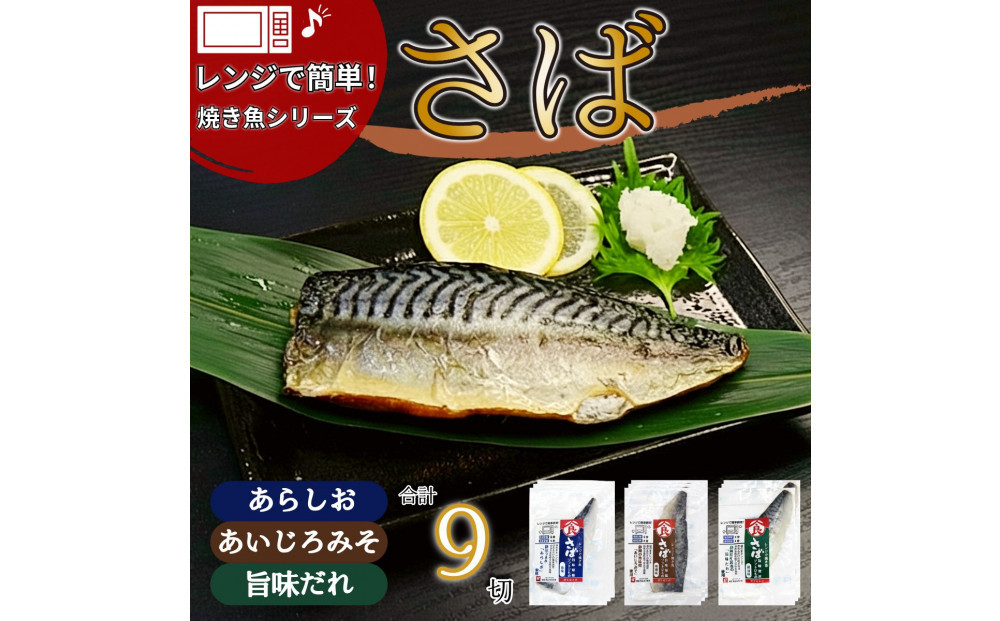 ＜潮宝食品＞さばソフト干物全3種類9切入りギフトセット 【配達不可：離島】