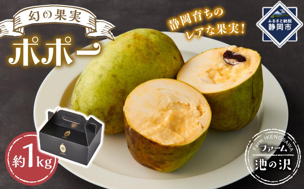 【2025年9月中旬頃より発送】ポポー 約1kg【受取日事前打合せ可能な方限定】【配送不可：離島】幻の果実 レア フルーツ ポポー 健康 美容 美肌 ファーム池の沢 静岡市◇