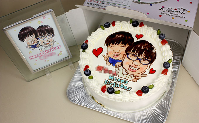 似顔絵ケーキ6号サイズ（人物2人）引換券
