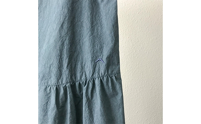 【遠州織物】武襯衣ノースリーブギャザーワンピース　フリーサイズ 　モカ