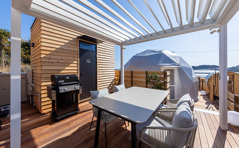 【浜名湖】高級グランピング（ドームテント 1棟）１泊2食付き 宿泊券（最大4名様までご利用可能）