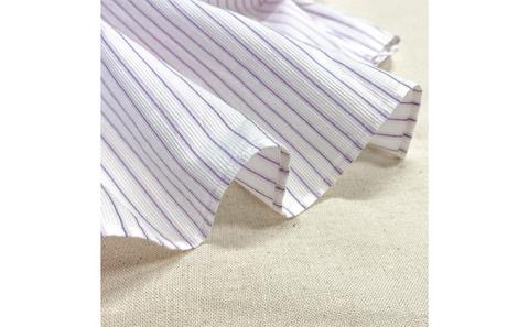 【遠州織物】武襯衣 先染ストライプドビー織シャツ ノーマリーデザイン　レディース ピンク