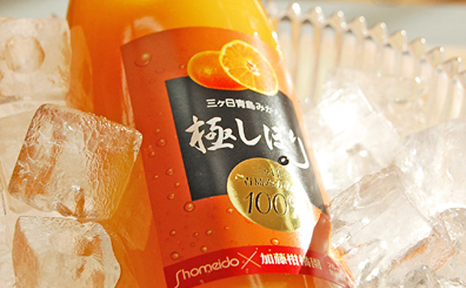 【加藤柑橘園】青島三ケ日みかんジュース『極しぼり』2本セット（簡易梱包）【配送不可：北海道・沖縄・離島】