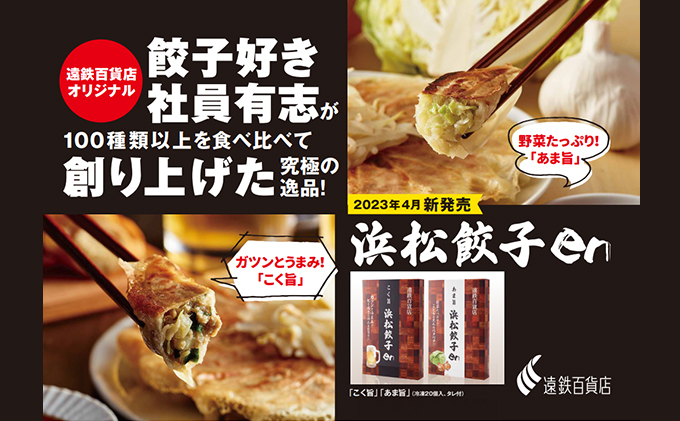 餃子好き社員有志が創り上げた究極の逸品！あま旨 ・こく旨　浜松餃子enセット（100個入り・たれ付き）【配送不可：離島】