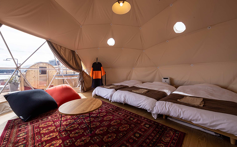 【浜名湖】高級グランピング（ドームテント 1棟）１泊2食付き 宿泊券（最大4名様までご利用可能）