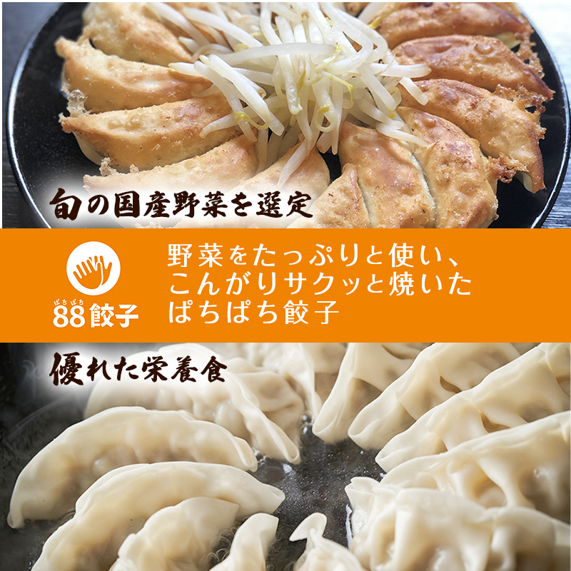 【定期便・6回コース】浜松餃子の88ぱちぱち餃子  80個幸せな食卓セット【配送不可：離島】