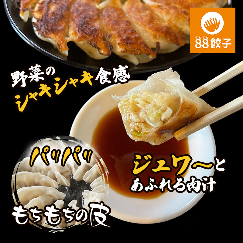 【定期便・12回コース】浜松餃子の88ぱちぱち餃子  80個幸せな食卓セット【配送不可：離島】