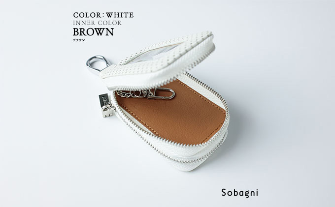 エシカルレザーSobagni スマートキーケースダブル ブラック