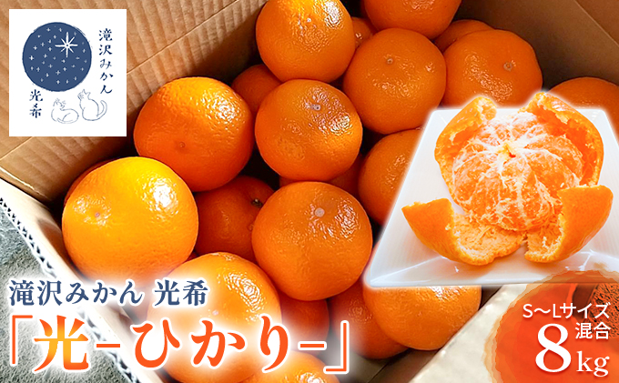 【2025年10月上旬より順次発送】滝沢みかん 光希「光-ひかり-」ゆら早生８kg （S～Lサイズ） 浜松市産 温州みかん 果物 柑橘 フルーツ デザート 食後 国産 産地直送