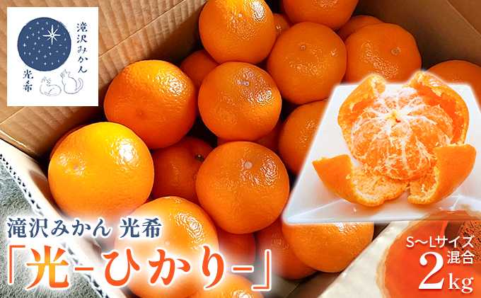 【2025年10月上旬より順次発送】滝沢みかん光希「光-ひかり-」ゆら早生2kg（S～Lサイズ） 浜松市産 温州みかん 果物 柑橘 フルーツ デザート 食後 国産 産地直送