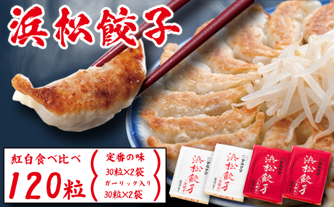 浜松餃子 120粒 2種味くらべ（定番の味60粒、スタミナ60粒）総重量2.4kg！