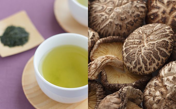 天竜茶（８０ｇ×２本）と天竜産乾しいたけ詰合せ