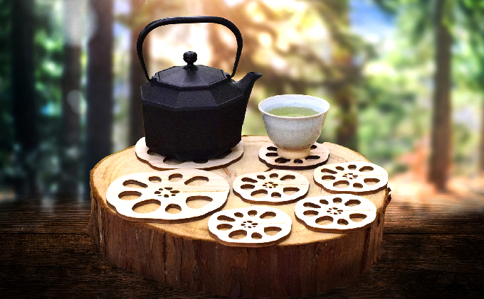 天竜ひのきコースター大・小（レンコン5枚）