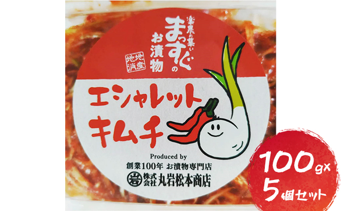 オリジナル エシャレット キムチ 500g（100g×5個セット）【配送不可：離島】