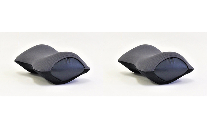 旅行用負担軽減枕 首をやさしく包み込む 浜松産ネックピロー「ネックラック」2個セット（Dグレー×ブラック）×2個