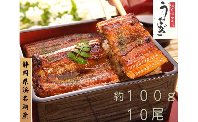 浜名湖マルマ うなぎ蒲焼(約100g x 10尾) 浜名湖産うなぎ 長蒲