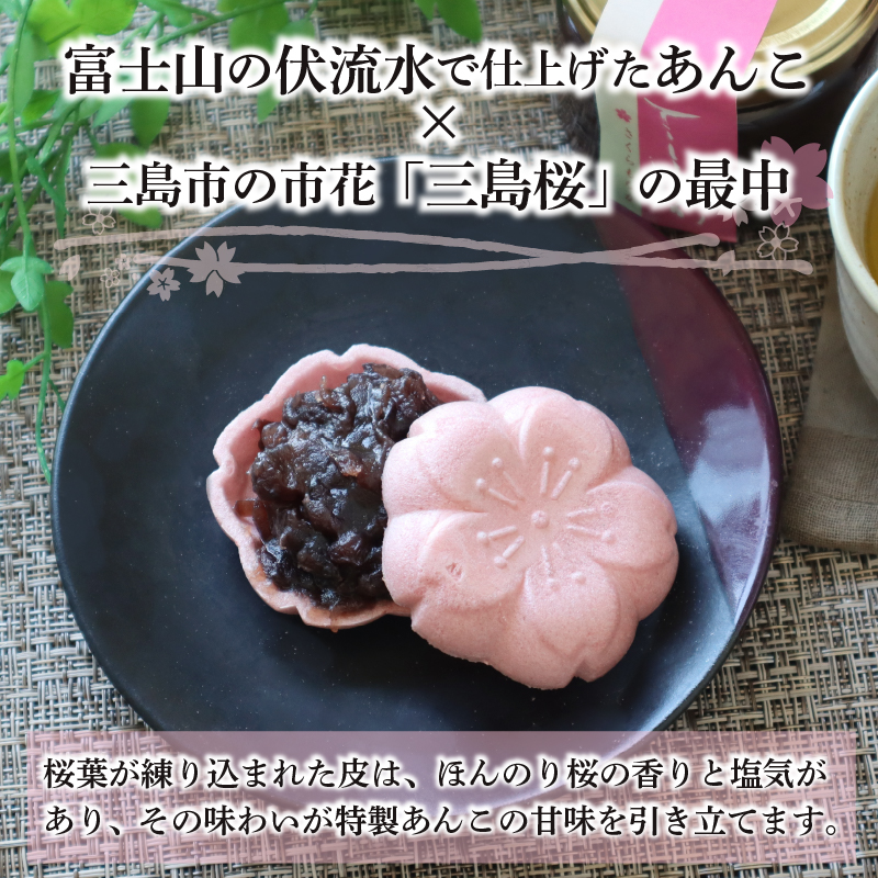 和菓子 スイーツ 富士山 伏流水 さくら最中 セット 最中 5個 あんこ 150g 北海道産 小豆 桜 もなか モナカ 和スイーツ 老舗 手作り おやつ 美味しい 甘味 伝統 ギフト プレゼント お土産 お取り寄せ 春 和菓子屋 甘党 茶菓子 銘菓 贈答用 三島市 静岡県