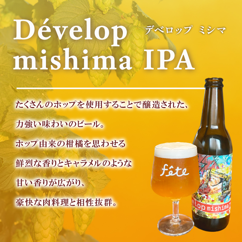 クラフトビール fete三島醸造所おまかせ 6本 クラフトビール フルーツ 酒 麦酒 ホップ 贈答 おすすめ 父の日 母の日 お祝い ギフト プレゼント パーティー 湧水 富士山 三島市 静岡県