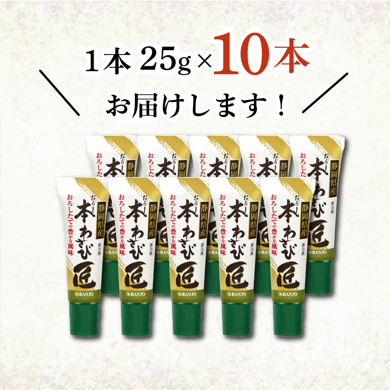 おろし本わさび匠 25g × 10本 静岡県産 わさび 薬味 本わさび おすすめ 名産品 特産品 ギフト 贈り物 プレゼント 三島市 静岡県