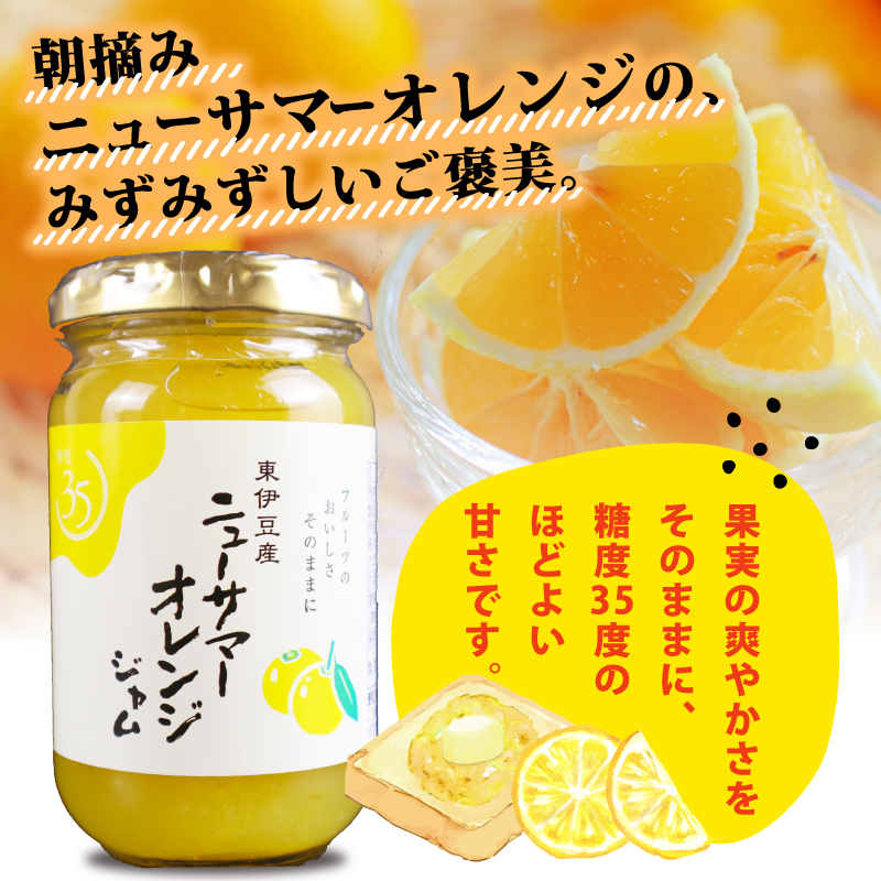 糖度35度 ジャム 3種セット 3種各1個 ブルーベリー イチゴ ニューサマー オレンジ フルーツ 贈答用 プレゼント 果実 高糖度 スイーツ デザート 朝食 パン トースト 手作り フルーツジャム 果物 砂糖 三島市 静岡県